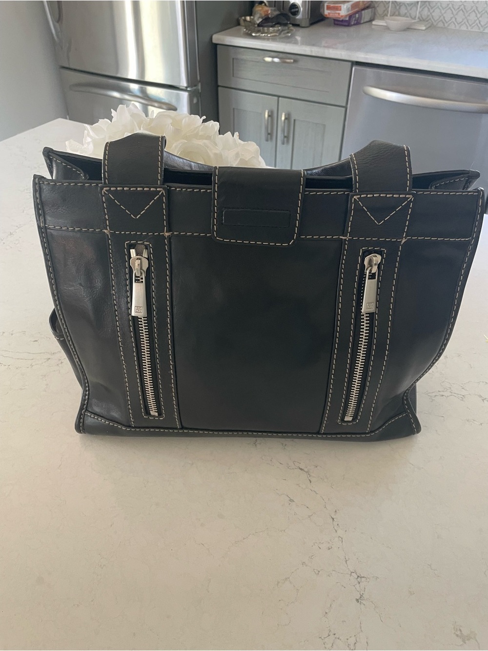 Michael Kors vintage black leather tote